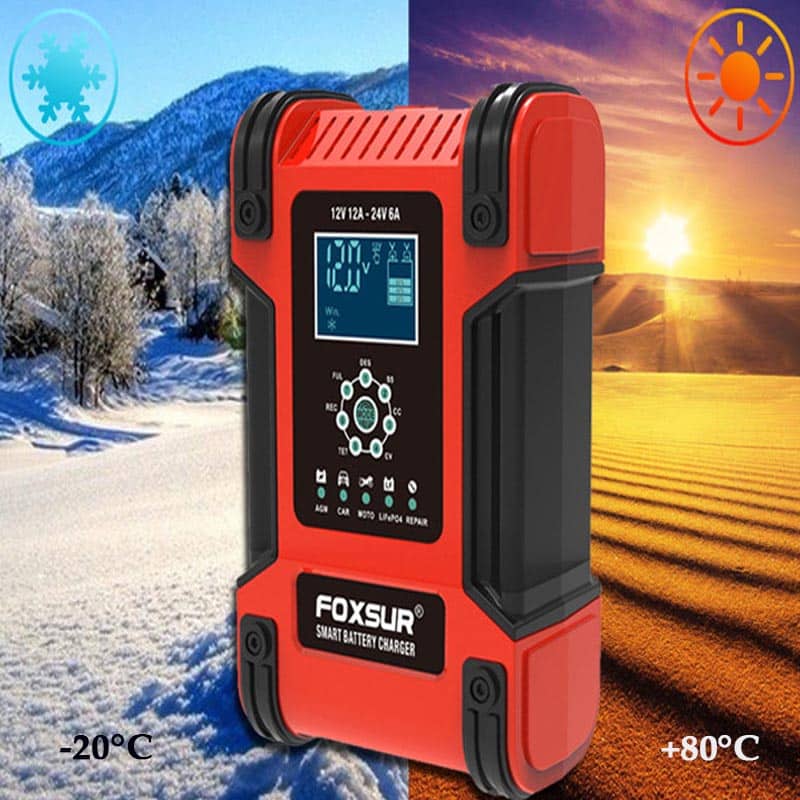 Sạc Ắc Quy Foxsur 12V-24V 200Ah Công Suất Lớn
