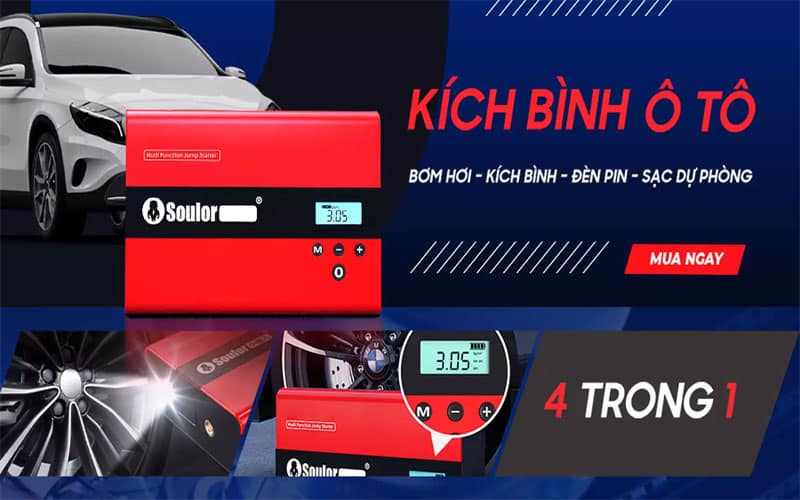 Cách Phân Biệt Bộ Kích Nổ Kiêm Bơm Lốp Soulor Hàng Chính Hãng Với Hàng Loại 2