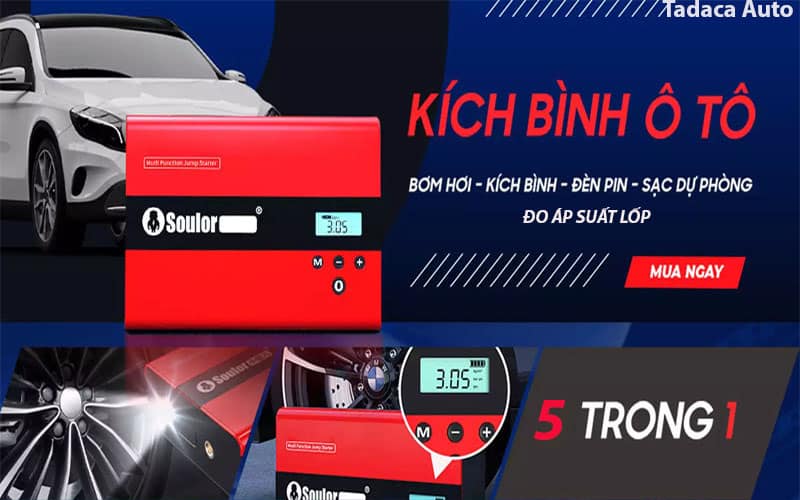 5 Chức Năng Nổi Bật Của Kích Nổ Kiêm Bơm Lốp Soulor 