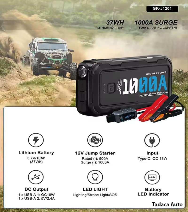 Kích Bình Ắc Quy Green Keeper 1000A Cao Cấp