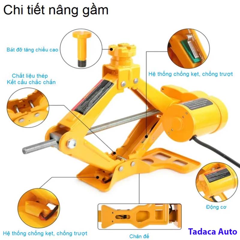 Bộ Kích Nâng Gầm Điện Ô Tô Cao Cấp Tải Trọng 5 Tấn