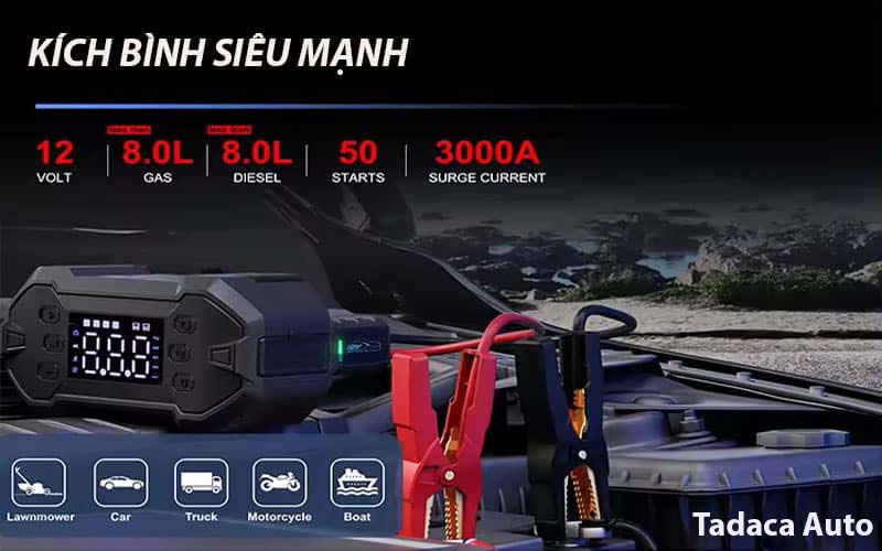 Những Lưu Ý Khi Sử Dụng Kích Bình Ắc Quy Kiêm Bơm Lốp Ô Tô