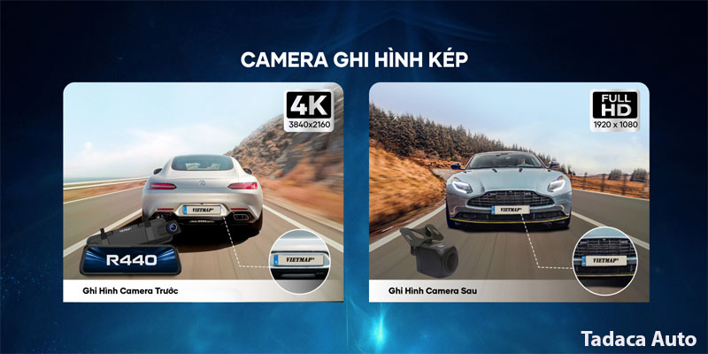 Camera Hành Trình Gương Viemap R440 Thế Hệ Mới 2025