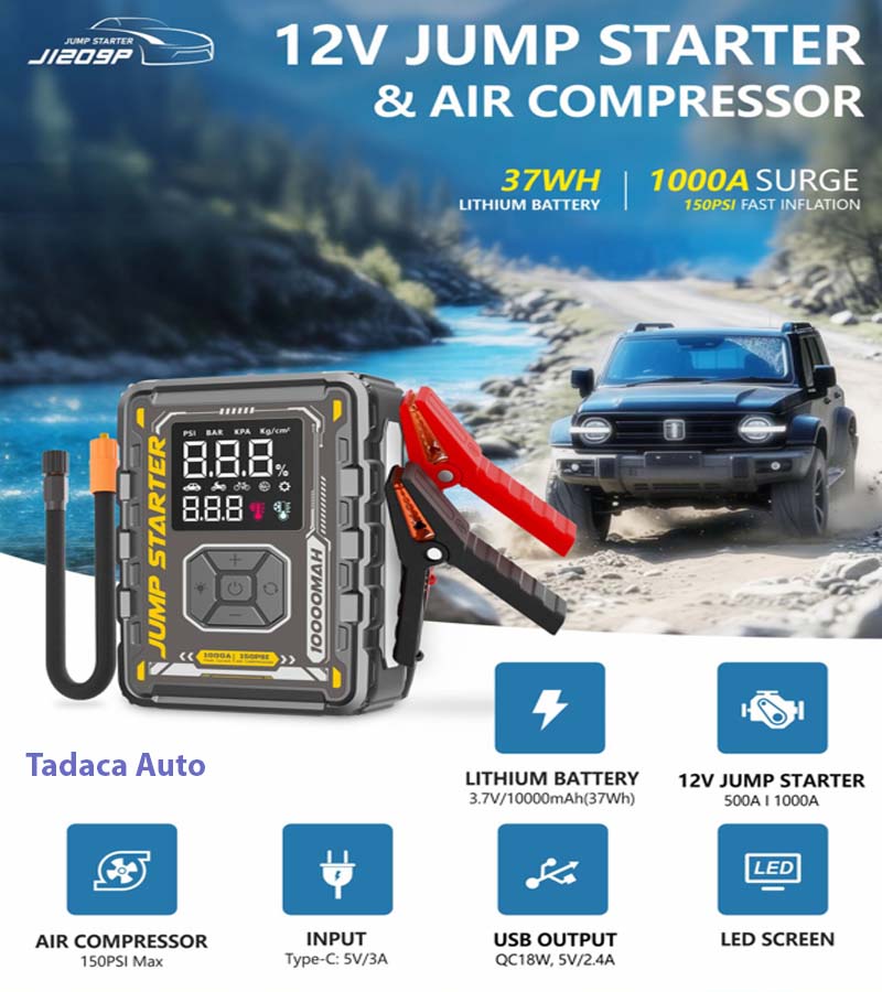 Bơm Lốp Kiêm Kích Bình Green Keeper J1209P Đa Năng