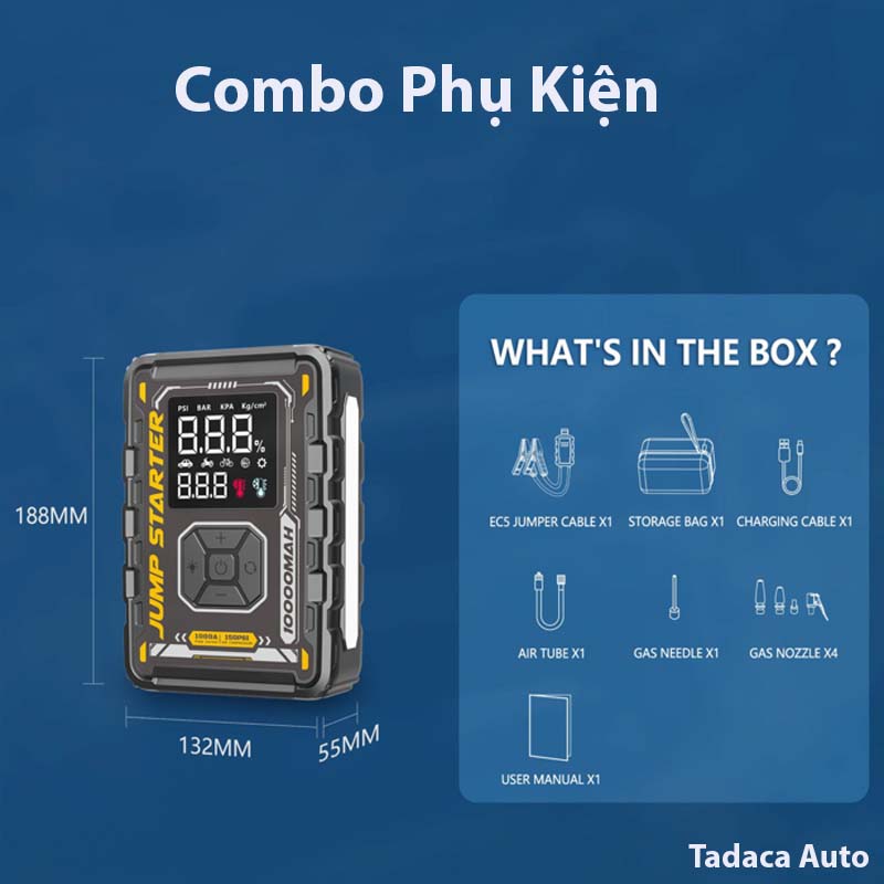 Bơm Lốp Kiêm Kích Bình Green Keeper J1209P Đa Năng