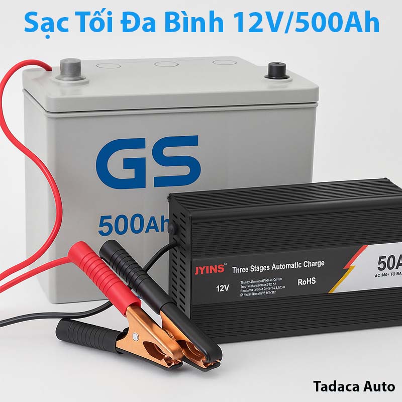 Sạc Ắc Quy JYINS 12V/50A 500Ah Siêu Khủng