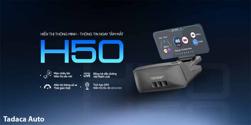 Màn Hình Vietmap HUD H50 Hiển Thị Đa Thông Tin