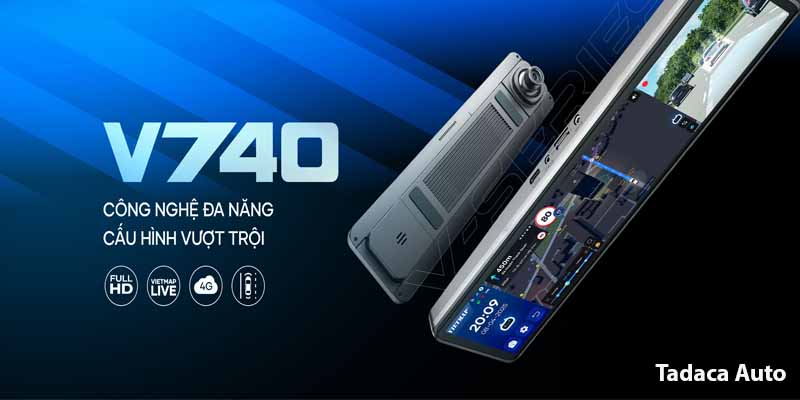 Vietmap Trình Làng Mẫu Camera Gương V740 Androi 4G